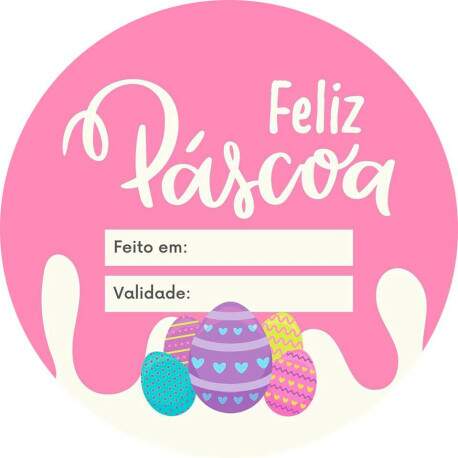 Etiqueta Adesiva para Ovo de Pscoa feliz pascoa 75