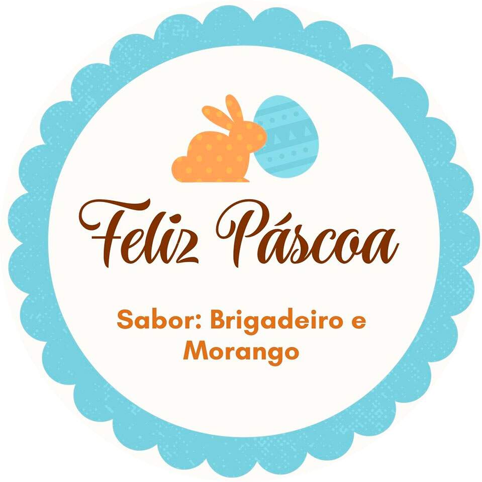 Etiqueta Adesiva para Ovo de Pscoa feliz pascoa 81