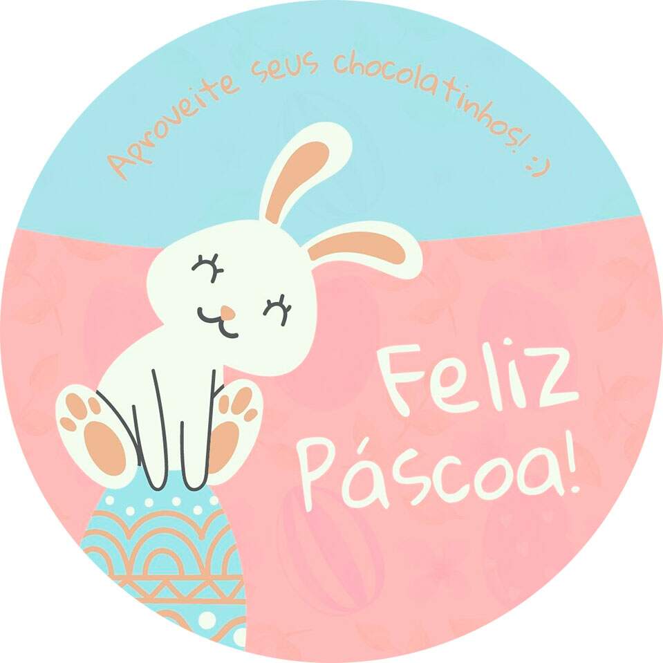Etiqueta Adesiva para Ovo de Pscoa Feliz Pscoa 83