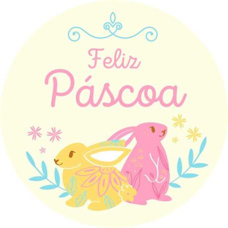 Etiqueta Adesiva para Ovo de Pscoa feliz pscoa 89