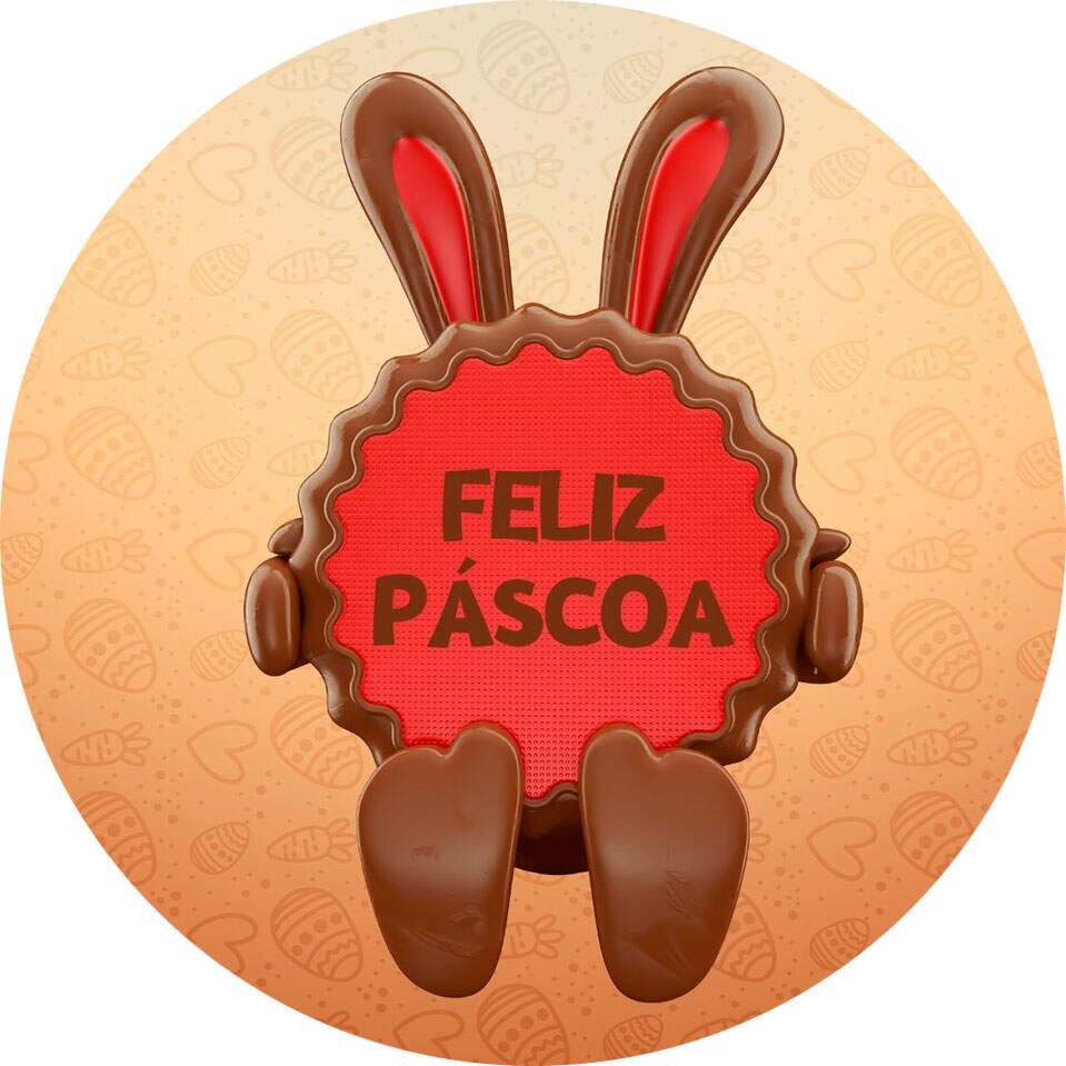 Etiqueta Adesiva para Ovo de Pscoa Feliz Pscoa 101