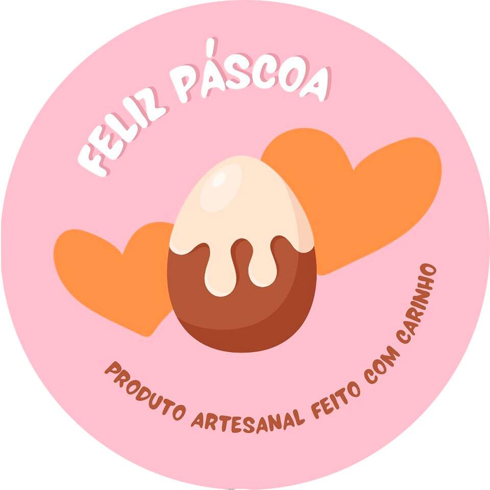 Etiqueta Adesiva para Ovo de Pscoa Feliz Pscoa 113