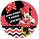 Etiquetas Adesivas para Anivers�rio Minnie Vermelha