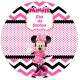 Etiquetas Adesivas para Anivers�rio com Nome e Idade Minnie Rosa