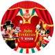 Etiquetas Adesivas para Anivers�rio com Nome e Idade Circo do Mickey