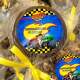 Etiquetas Adesivas para Anivers�rio com Nome e Idade Blaze and The Monster Machines