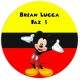 Etiquetas Adesivas para Anivers�rio com Nome e Idade Mickey Mouse