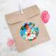 Etiquetas Adesivas para Anivers�rio com Nome e Idade Moana Baby com Floral