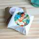 Etiquetas Adesivas para Anivers�rio com Nome e Idade Moana Baby com Floral