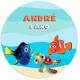 Etiquetas Adesivas para Anivers�rio com Nome e Idade Procurando Nemo