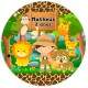 Etiquetas Adesivas para Anivers�rio com Nome e Idade Safari Baby 3