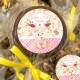 Etiquetas Adesivas para Anivers�rio com Nome e Idade Ursinha com Flores