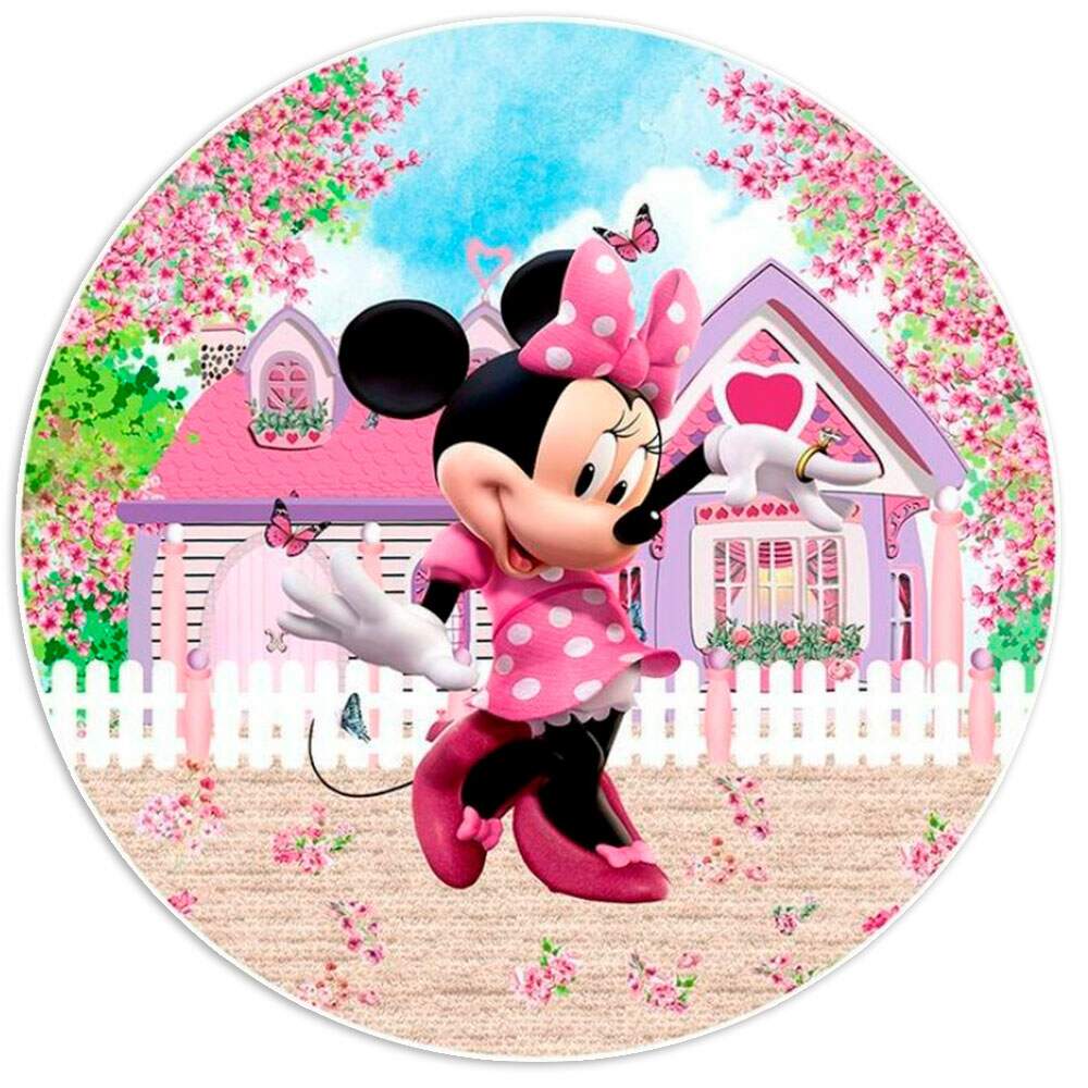 Etiquetas Adesivas Minnie Rosa para Aniversrio - Personalizadas