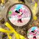 Etiquetas Adesivas Minnie Rosa para Anivers�rio - Personalizadas