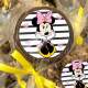 Etiquetas Adesivas Personalizadas Minnie Rosa para Anivers�rio - Nome e Idade