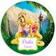 Etiquetas Adesivas para Anivers�rio com Nome e Idade Rapunzel 2