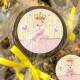 Etiquetas Adesivas para Anivers�rio com Nome e Idade Ursinha Princesa