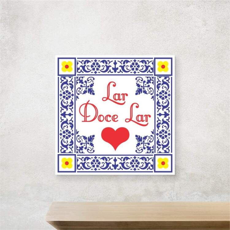 Adesivo de Parede Frase Iconica Home sweet home - Lar doce lar 25x25cm