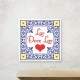Adesivo de Parede Frase Iconica Home sweet home - Lar doce lar 25x25cm