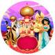 Etiquetas Adesivas para Anivers�rio com Nome e Idade Aladin e Jasmin