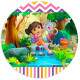 Etiquetas Adesivas para Anivers�rio Dora Aventureira Personalizadas