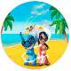 Etiquetas Adesivas para anivers�rio com nome e idade Lilo e Stitch