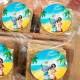 Etiquetas Adesivas para anivers�rio com nome e idade Lilo e Stitch