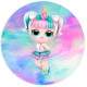 Etiquetas Adesivas para anivers�rio com nome e idade LOL surprise unic�rnio