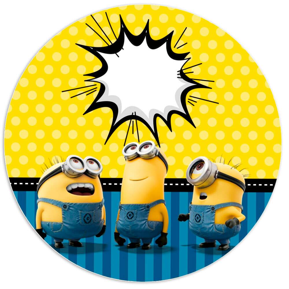 Etiquetas Adesivas para aniversrio com nome e idade Minions 2