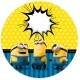 Etiquetas Adesivas para anivers�rio com nome e idade Minions 2