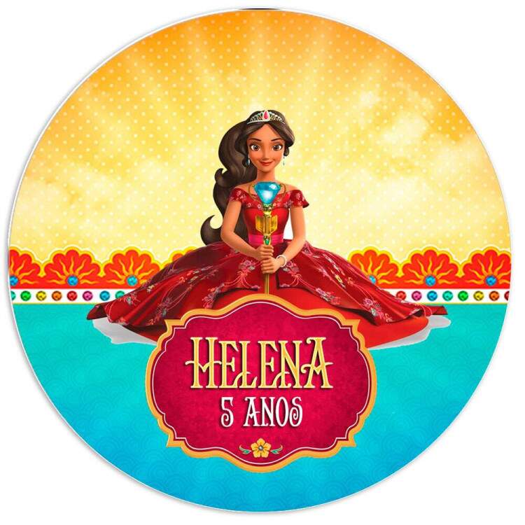 Etiquetas Adesivas para aniversrio com nome e idade Princesa Helena