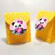 Etiquetas Adesivas para anivers�rio Ursinho Panda com cora��o
