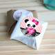 Etiquetas Adesivas para anivers�rio Ursinho Panda com cora��o