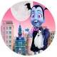 Etiquetas Adesivas para anivers�rio com nome e idade Vampirina