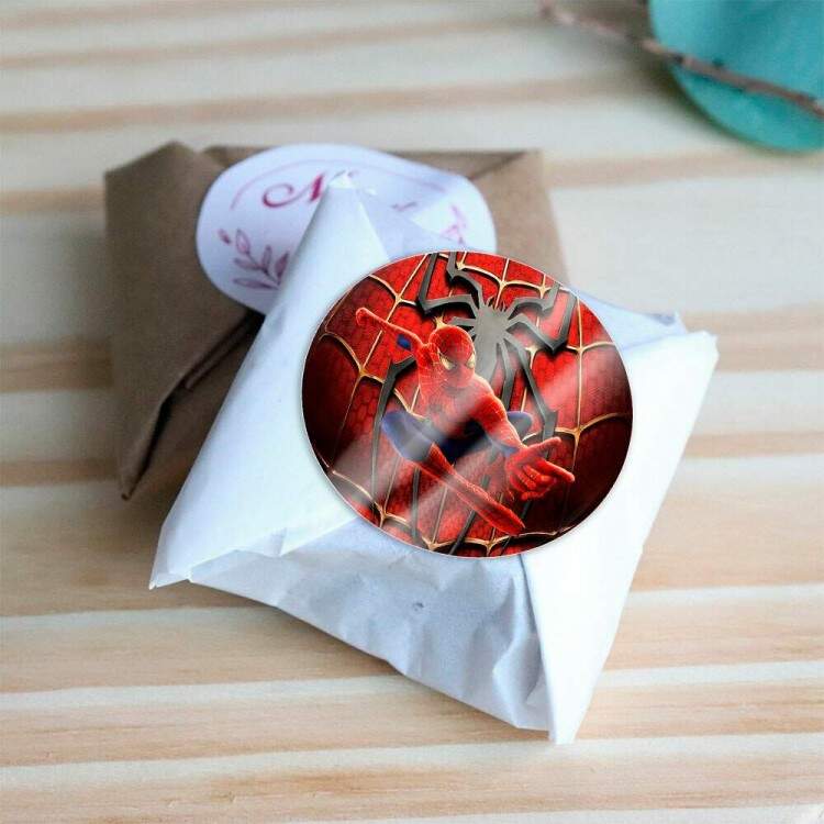 Etiquetas Adesivas para Aniversrio Homem Aranha 3 Personalizadas
