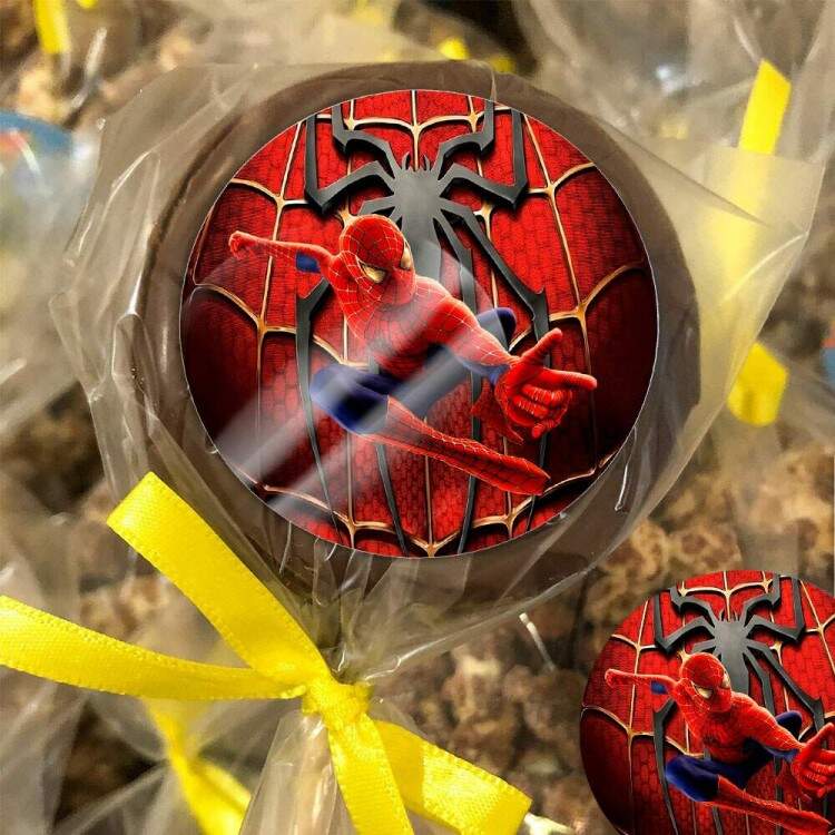 Etiquetas Adesivas para Aniversrio Homem Aranha 3 Personalizadas