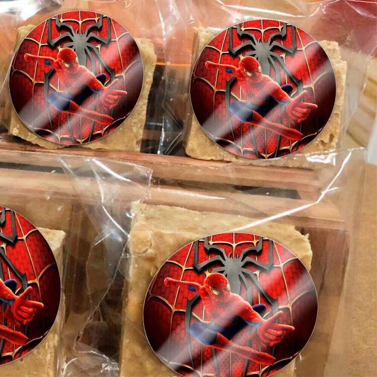 Etiquetas Adesivas para Aniversrio Homem Aranha 3 Personalizadas