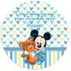 Etiquetas Adesivas Mickey Baby para Anivers�rio - Nome e Idade - Modelo 3