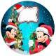 Etiquetas Adesivas para Anivers�rio Mickey e Minnie de Natal