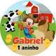 Etiquetas Adesivas para Anivers�rio Mickey Mouse Fazendinha - Personalizadas