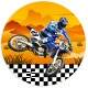 Etiquetas Adesivas para anivers�rio com nome e idade Moto cross