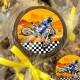 Etiquetas Adesivas para anivers�rio com nome e idade Moto cross