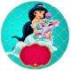Etiquetas Adesivas para anivers�rio com nome e idade Princesa Jasmine