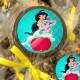 Etiquetas Adesivas para anivers�rio com nome e idade Princesa Jasmine