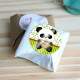 Etiquetas Adesivas para anivers�rio com nome e idade Ursinho Panda fundo verde