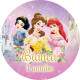 Etiquetas Adesivas Princesas para Anivers�rio com Nome e Idade