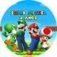 Etiquetas Adesivas para anivers�rio com nome e idade Super M�rio 2