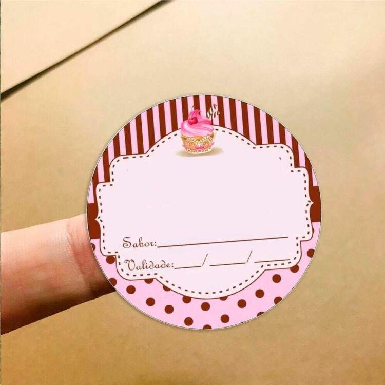 Etiqueta Adesiva para alimento Bolo no pote 6