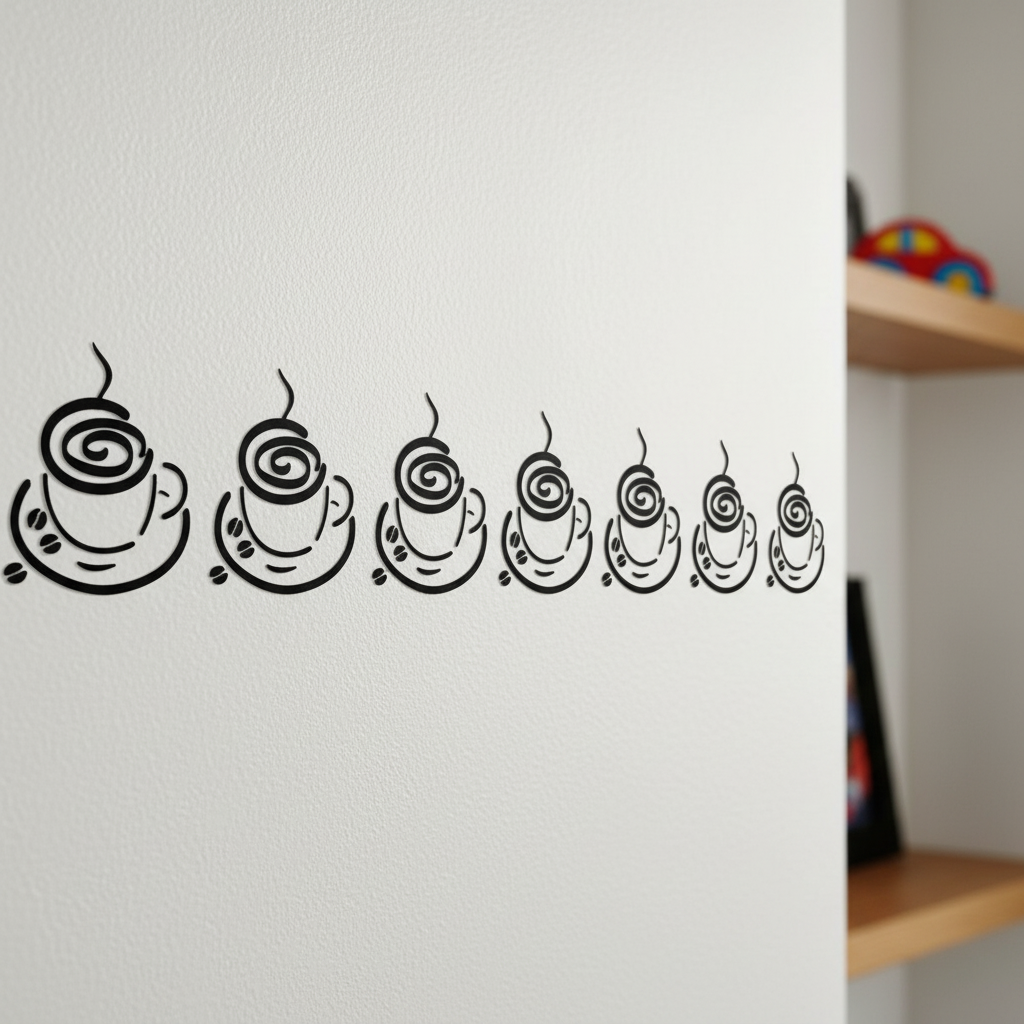 Adesivo de parede para cozinha faixa de xcara