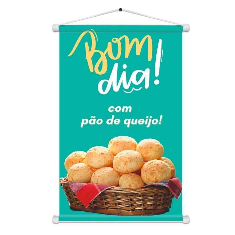Banner Po de Queijo Bom Dia